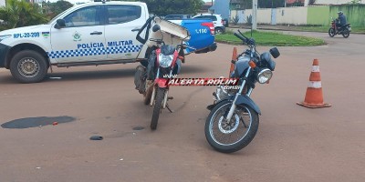Segundo acidente de trânsito do dia envolveu duas motos em Rolim de Moura