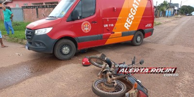 Acidente de trânsito envolvendo moto e carro deixou um ferido nesta manhã em Rolim de Moura