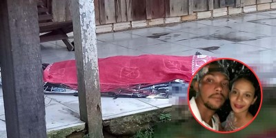 Homem foi preso acusado de matar esposa com facada no pescoço em frente aos filhos em RO