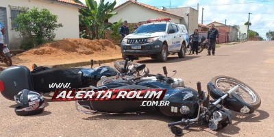 Colisão entre duas motos foi registrada no Jabotá II neste sábado em Rolim de Moura
