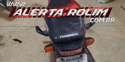 Moto furtada em Alta Floresta do Oeste foi recuperada pela guarnição da Ptran em Rolim de Moura 