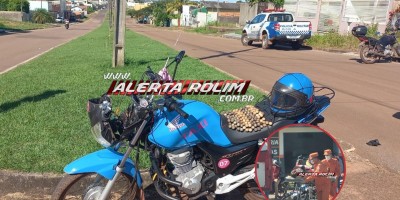 Mototaxista foi socorrida após sofrer queda nesta tarde de terça-feira em Rolim de Moura