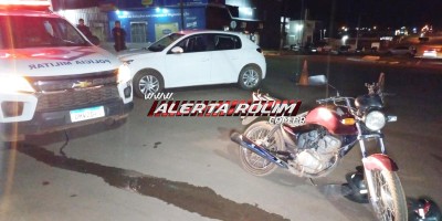 Mais uma colisão envolvendo carro e moto foi registrada nesta quarta-feira em Rolim de Moura