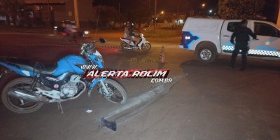 Acidente envolvendo mototáxi e micro-ônibus da Prefeitura de Novo Horizonte foi registrado em Rolim de Moura 