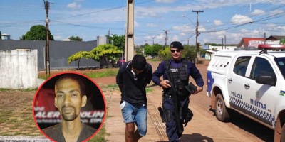 Durante patrulhamento pelo bairro Beira Rio, guarnição da PM prendeu foragido da Justiça em Rolim de Moura