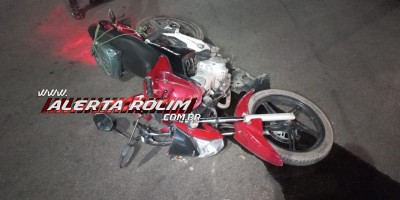 Quarto acidente do dia envolveu carro e moto e foi registrado no Centro de Rolim de Moura 