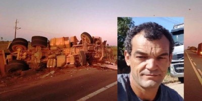 Motorista morreu neste domingo após caminhão boiadeiro tombar na BR 429 em São Francisco do Guaporé