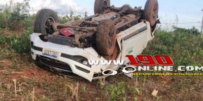 Funcionário de lavador capotou caminhonete enquanto ia levar veículo para proprietário, em Alta Floresta do Oeste 