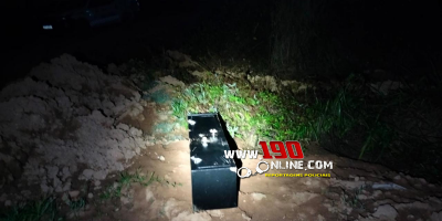 Após furtar cofre em residência, ladrão abandonou objeto ao se deparar com a Força Tática em Alta Floresta do Oeste