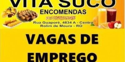 Vagas de emprego na Lanchonete VITA SUCO em Rolim de Moura 