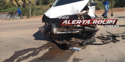 Acidente de trânsito envolvendo dois carros foi registrado em Santa Luzia do Oeste 
