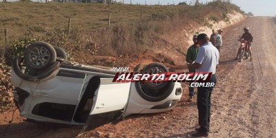 Em menos de 24 horas, mais um capotamento de veiculo foi registrado na região de Novo Horizonte do Oeste 