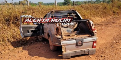 Idoso foi socorrido após capotar veículo na linha 192 em Rolim de Moura