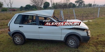 Em menos de 24 horas, mais um capotamento de veículo foi registrado na zona rural de Rolim de Moura