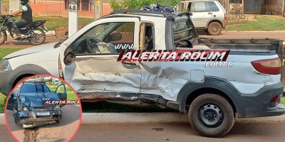 Colisão entre dois carros foi registrada nesta manhã em Rolim de Moura 