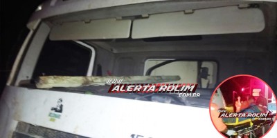 Passageiro de caminhão quase teve a cabeça atingida por pedaço de madeira após motorista perder controle e sair da pista na RO 479, em Rolim de Moura