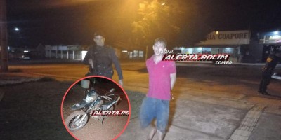 ATUALIZADA - Após roubar moto, indivíduo foi preso pela PM em menos de uma hora depois do crime, em Rolim de Moura 