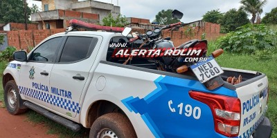 PM recupera moto poucas horas depois de ser furtada no bairro Cidade Alta, em Rolim de Moura
