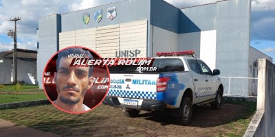 Presidiário que fugiu do hospital municipal foi localizado pela PM escondido embaixo de sofá no Risca Faca, em Rolim de Moura