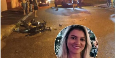 Mulher morreu ao ter moto atingida por caminhão baú, em Vilhena
