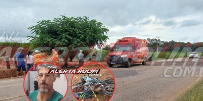 ATUALIZADA –  Enfermeiro morreu após sofrer queda de moto e bater em árvore na RO 383, em Rolim de Moura  