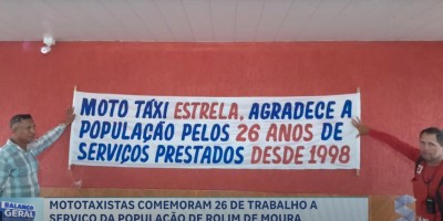 Mototáxi Estrela completa 26 anos em Rolim de Moura - Vídeo