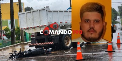 Delivery morreu após colisão com caçamba, em Ji-paraná 