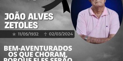 Nota de Pesar - João Alves Zetoles