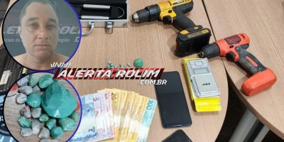 Vídeo - Acusado de tráfico de drogas foi preso durante trabalho em conjunto da PM e PC em Rolim de Moura; vários objetos de procedência duvidosa foram apreendidos
