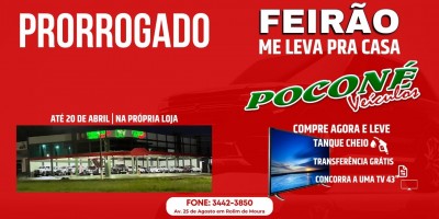 Feirão Me Leva pra Casa da Poconé veículos foi prorrogado; confira! 