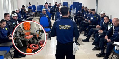 Agentes de trânsito são capacitados para o manuseio de arma não letal