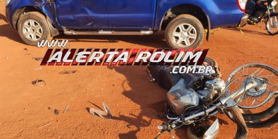 Motociclista foi socorrido em estado grave após acidente de trânsito no bairro Planalto, em Rolim de Moura 