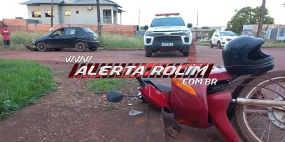 Acidente de trânsito deixou uma pessoa ferida nessa tarde, em Rolim de Moura 