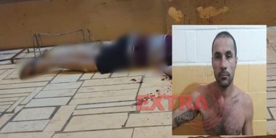 Homem foi executado com vários tiros em calçada de mercado, em Vilhena