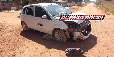 Colisão entre dois carros foi registrada nessa tarde no bairro Cidade Alta, em Rolim de Moura