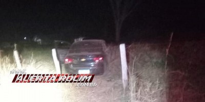 Motorista embriagado que seguia pela RO 383 perdeu controle da direção e saiu da pista, em Rolim de Moura 
