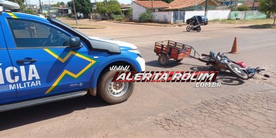 Acidente de trânsito registrado nessa manhã deixou uma pessoa ferida, em Rolim de Moura