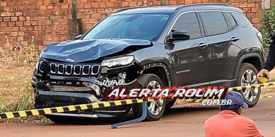 Grave acidente de trânsito foi registrado nessa tarde no bairro Olímpico, em Rolim de Moura