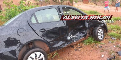 Acidente de trânsito envolvendo dois carros foi registrado na RO 383, em Rolim de Moura