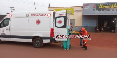 Criança foi atropelada por moto enquanto tentava atravessar a rua no bairro Cidade Alta, em Rolim de Moura