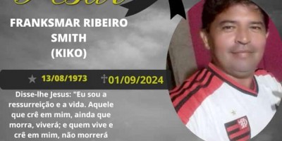 Nota de Pesar - Franksmar Ribeiro, morador de Rolim de Moura