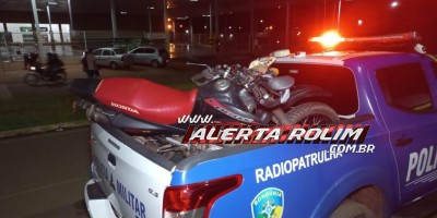 Durante tentativa de fuga da PM, motociclista sofreu queda e foi socorrido com várias fraturas, em Rolim de Moura