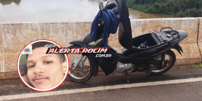 Jovem de Rolim de Moura está desaparecido; moto em que ele estava foi localizada na ponte do Rio Machado e bombeiros iniciaram as buscas