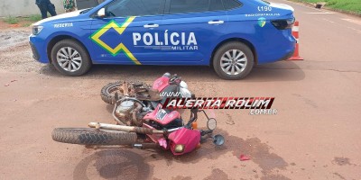 Acidente de trânsito deixou uma pessoa ferida nesta tarde, em Rolim de Moura