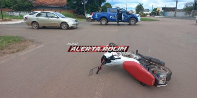 Acidente de trânsito deixou um ferido nesta sexta-feira, em Rolim de Moura