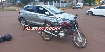 Terceiro acidente do dia em Rolim de Moura deixou dois feridos, um com fratura na perna