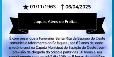 Ex-morador de Rolim de Moura morreu em Espigão do Oeste