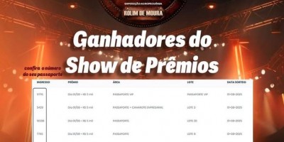 Confira quais foram os passaportes que ganharam no show de prêmios da Expoagro de Rolim de Moura