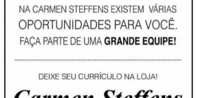 Carmen steffens de Rolim de Moura está contratando,confira!!!