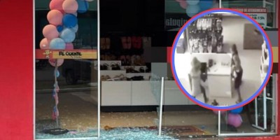 Durante a madrugada, criminosos arrombaram e cometeram furto na Pé Quente calçados de Rolim de Moura; veja o vídeo